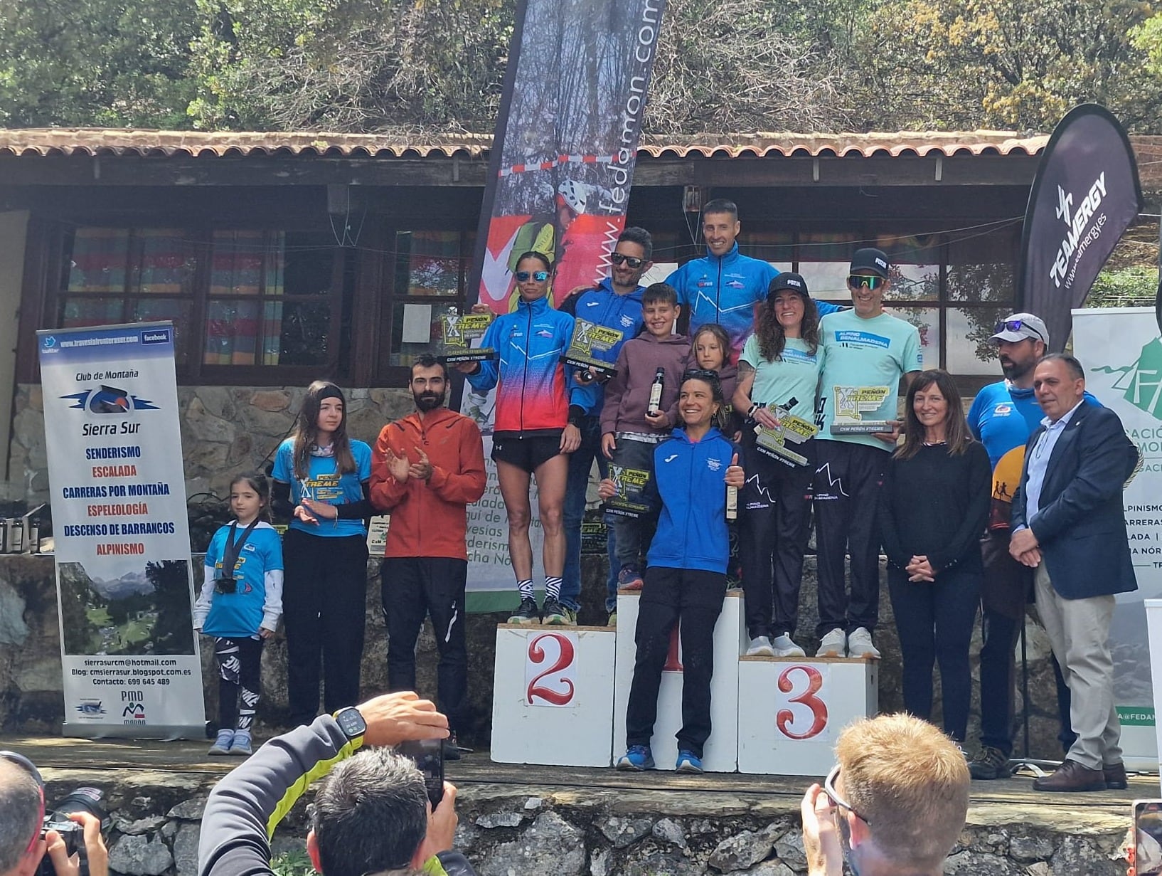 Algunos de los ganadores de la Peñón Xtreme