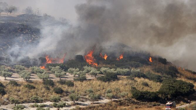 Incendio agrícola en Campo Real