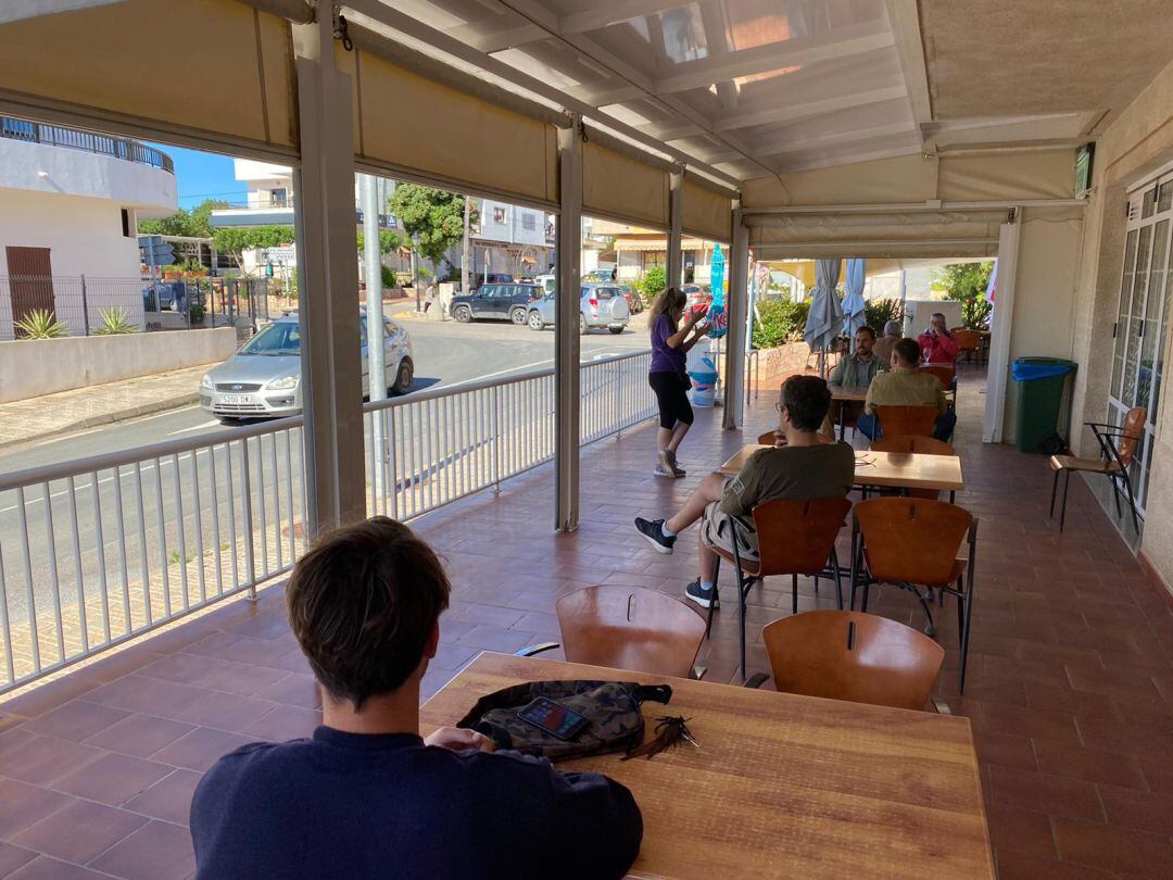 Imagen de archivo de una terraza