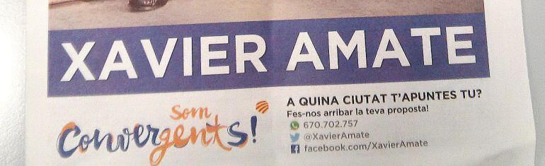 A la premsa local es promociona el candidat a alcalde de Castelldefels, Xavier Amate, sense esmentar Unió Democràtica per enlloc 
