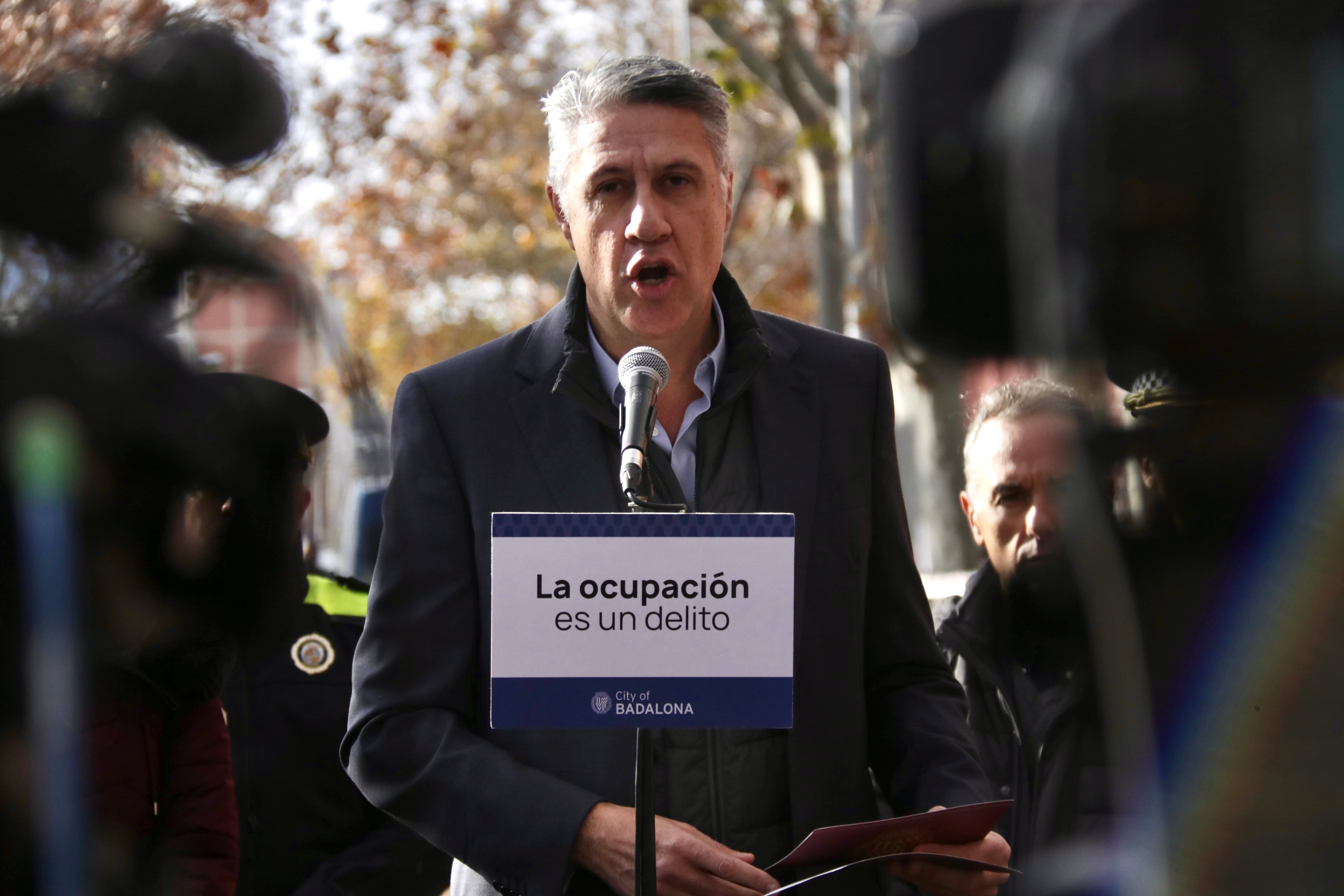 Rueda de prensa de Xavier García Albiol tras el desalojo del B9