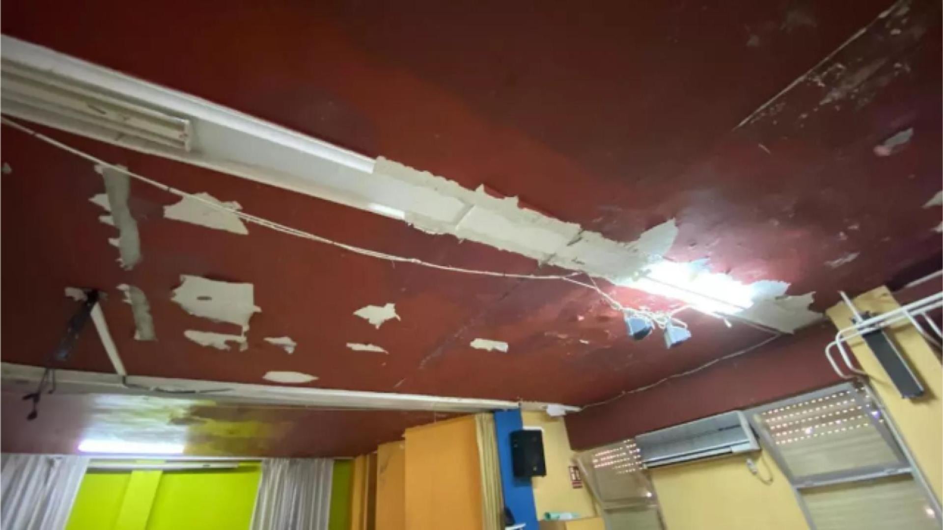 El PSOE de Cartagena alerta de que el desprendimiento en el IES Elcano pudo acabar en tragedia