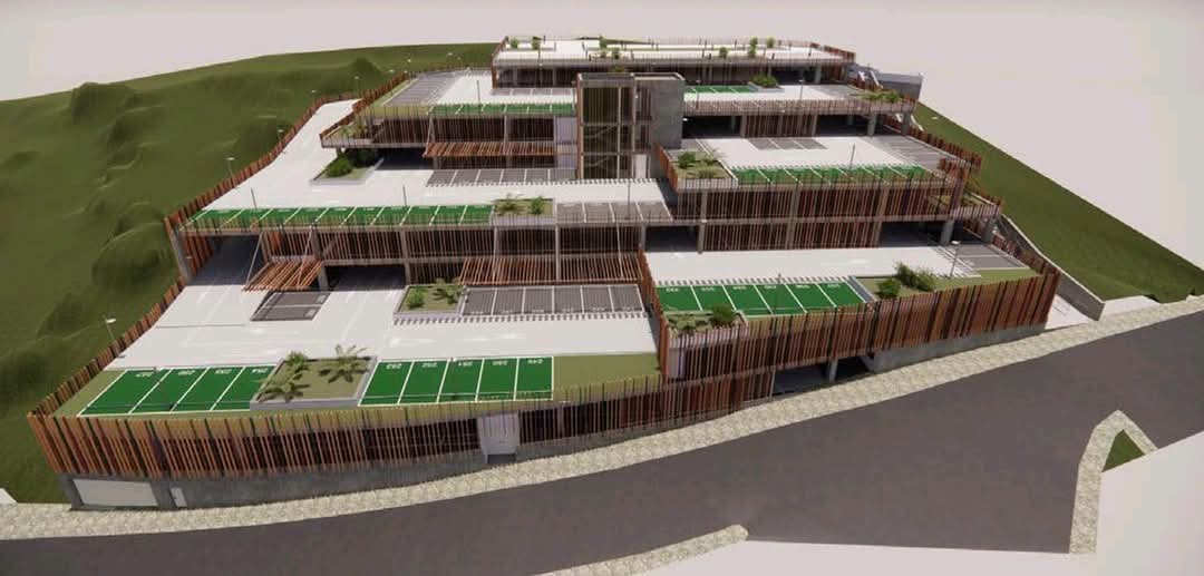 Recreación aparcamiento en el barrio de San Francisco de Ronda