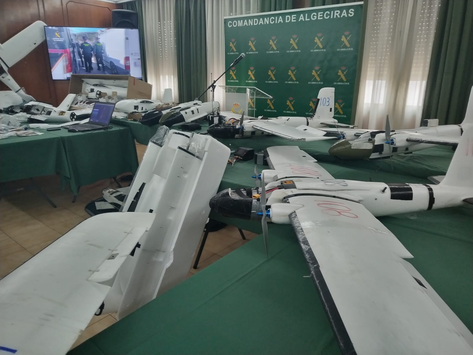 Drones intervenidos por la Guardia Civil