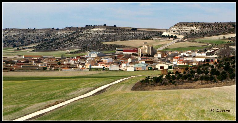 Vista aérea de Castrillo Tejeriego desde la ermita de la localidad