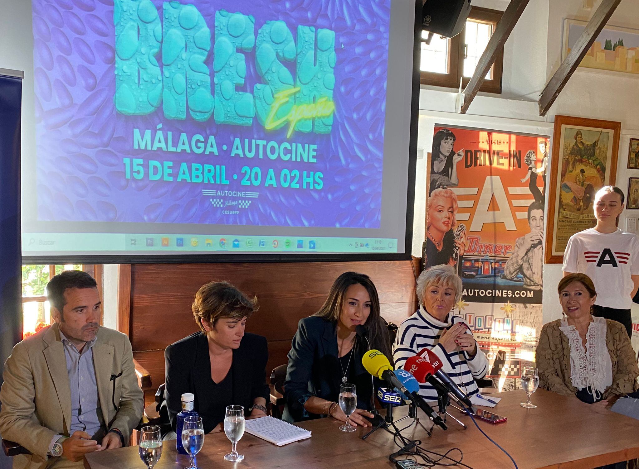 Un momento de la presentación del evento en el restaurante el Pimpi de Málaga