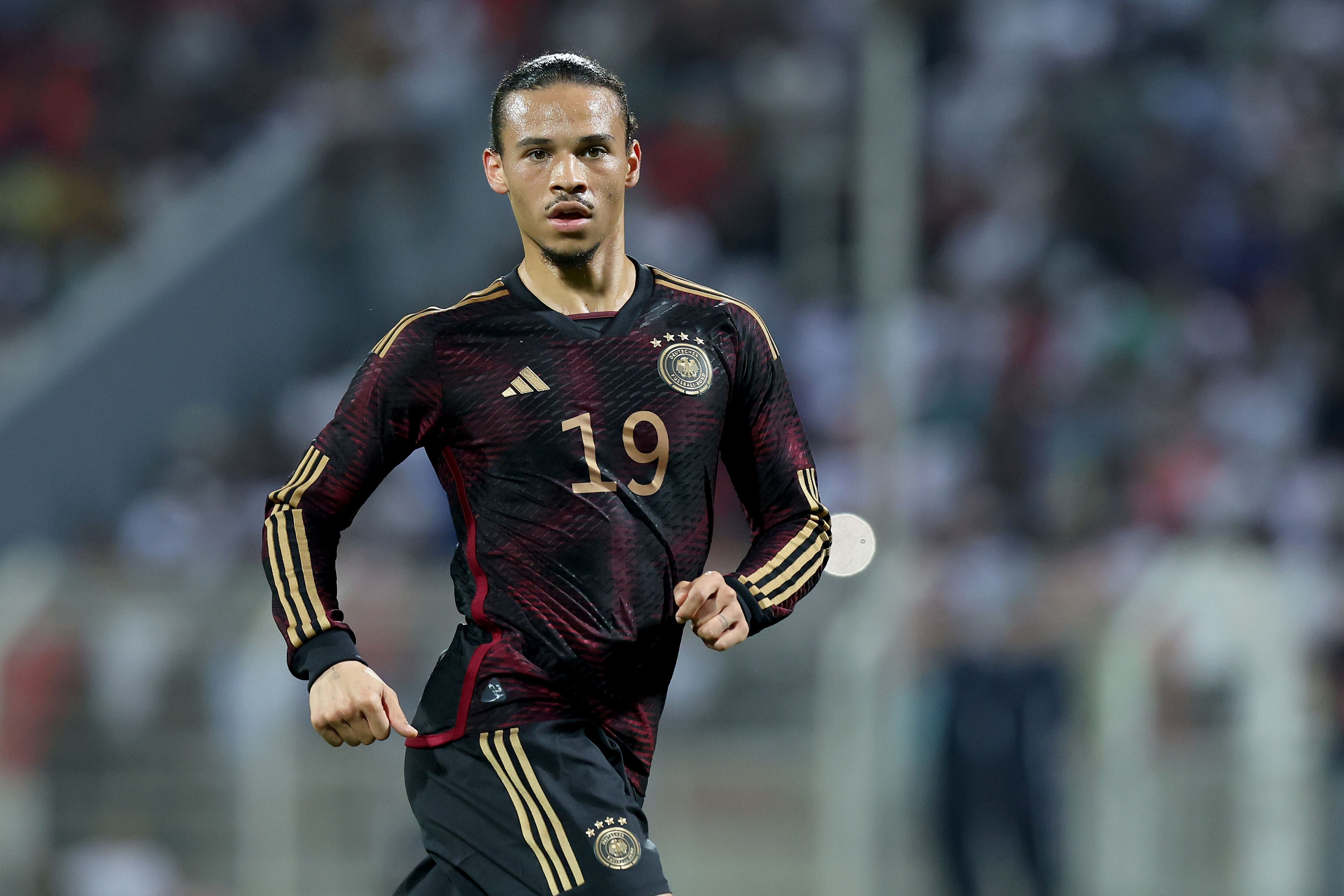 Leroy Sane durante un partido con la selección alemana