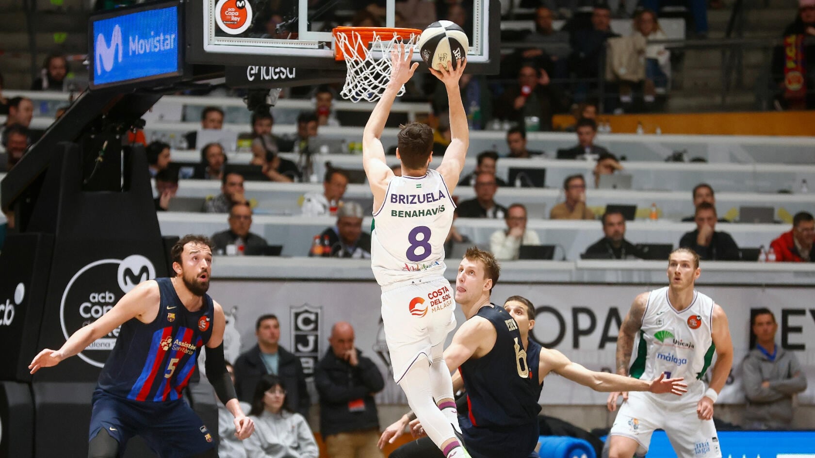 El escolta del Unicaja Darío Brizuela, máximo anotador del club cajista en la Copa del Rey