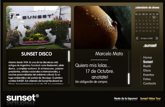 Anuncio de la discoteca Sunset sobre los sorteos de aumento de pecho