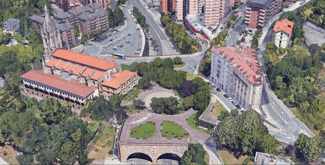 Vista del entorno de la Basílica de Begoña en Bilbao donde esta prevista la actuación del Ayuntamiento.