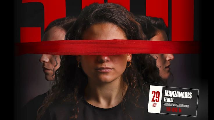 Vanesa Gomariz, actriz de 'Mi vida gira alrededor de 500 metros', una obra sensorial que se representa en Manzanares el Real con motivo del 25N