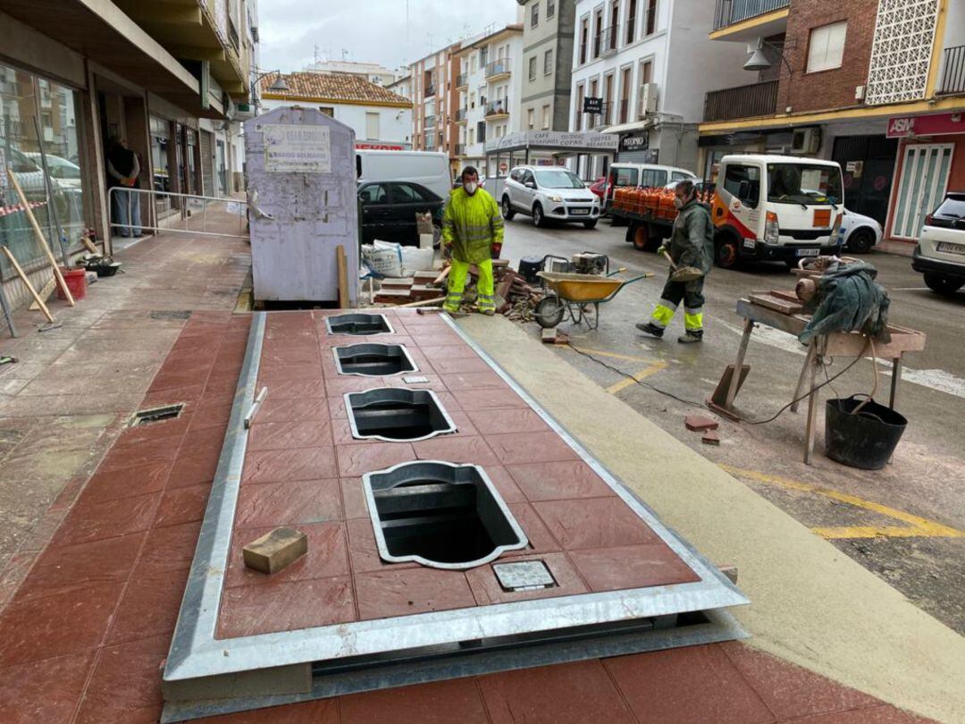 Una de las plataformas se ha instalado en Calle San José 