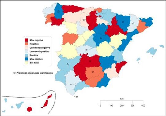 Distribución provincial de los equipos de la primera y segunda división de la Liga Española en la temporada 2023-2024