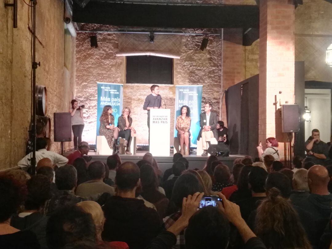 Íñigo Errejón este jueves en un acto público en Jerez