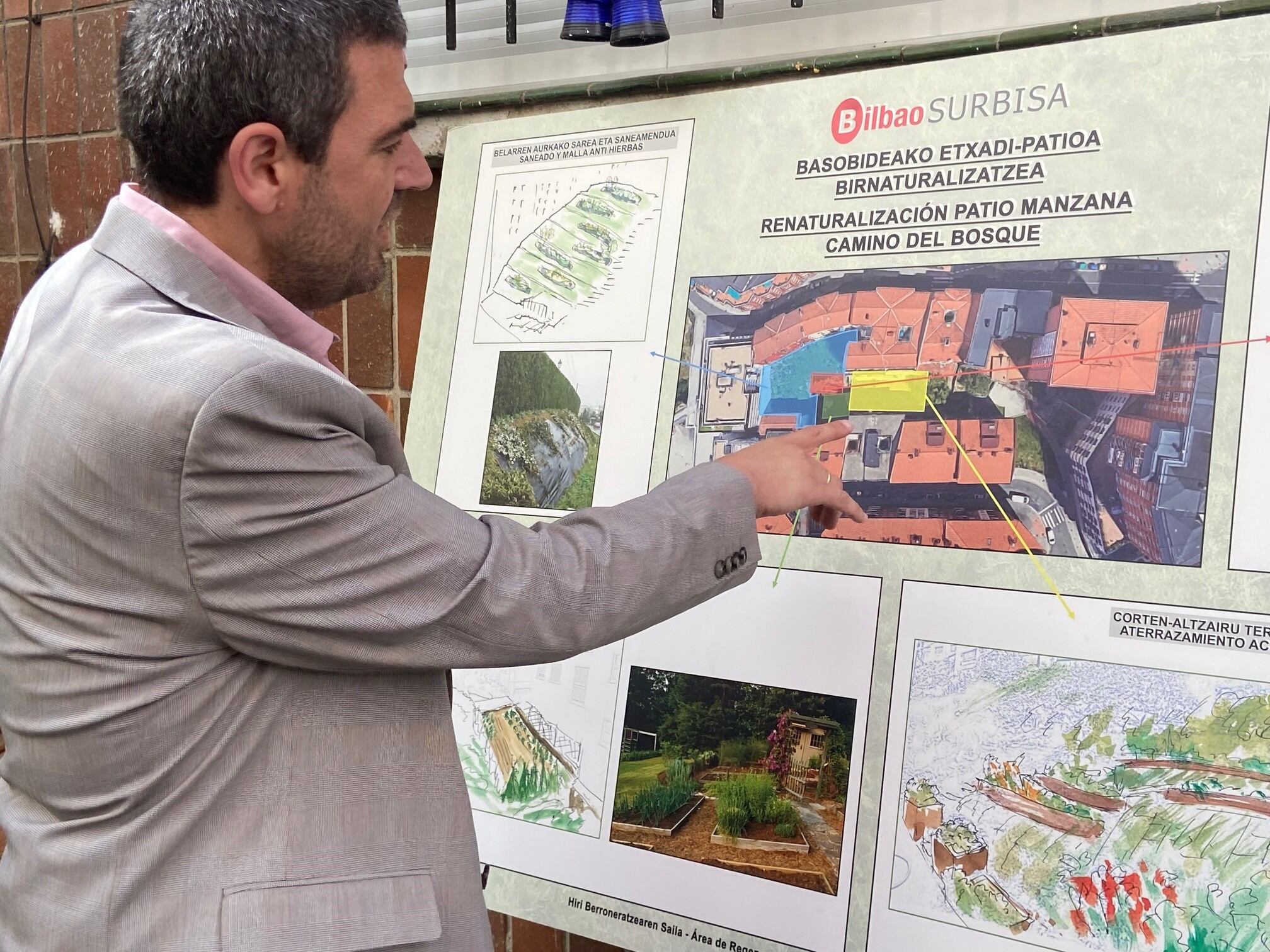 El Concejal de Regeneración Urbana, Iván Calderón, ha presentado el proyecto. / Ayuntamiento de Bilbao