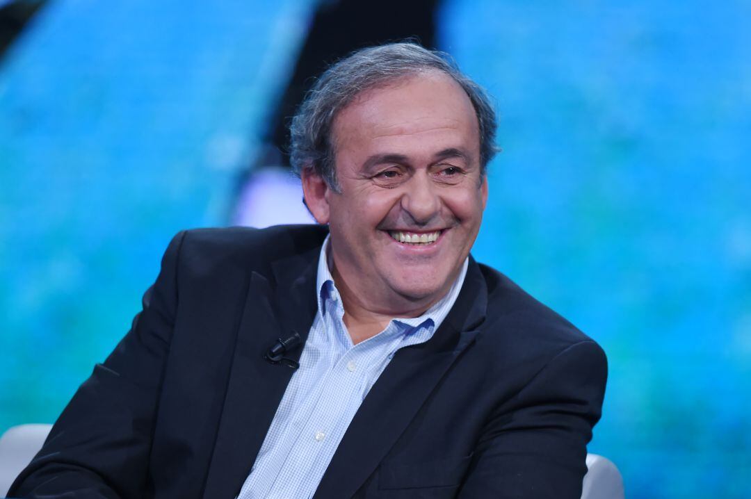 Platini, durante la entrevista en &quot;Che Tempo Che Fa&quot; en RAI 2.