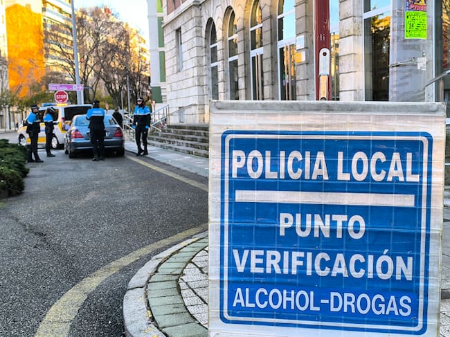 Control de alcoholemia de la Policía Local en Palencia