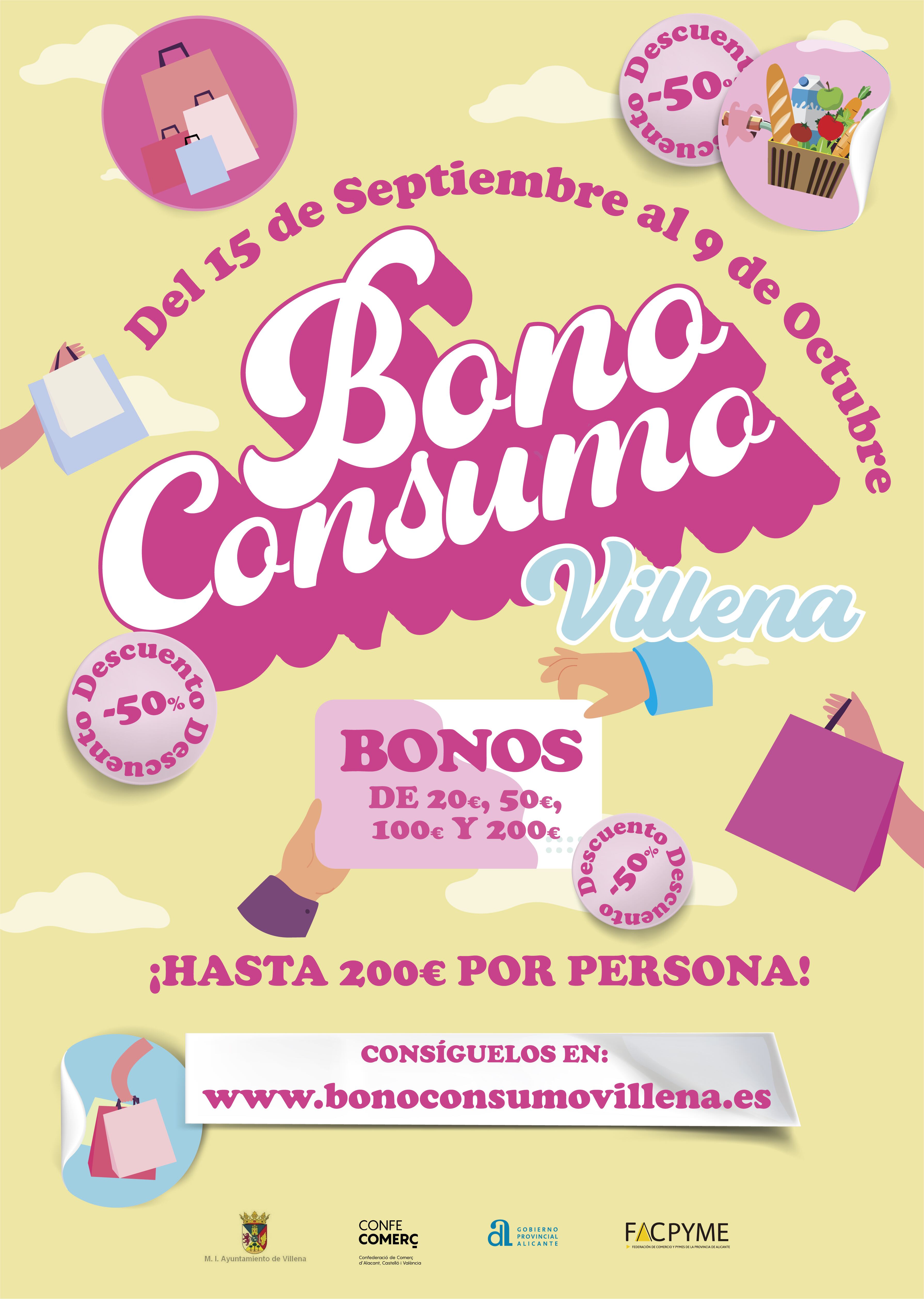 Cartel Bono Consumo Villena