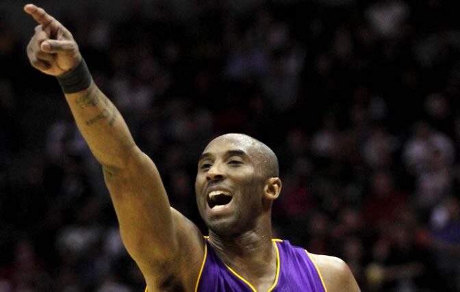 Kobe Bryant, durante un partido con los Lakers