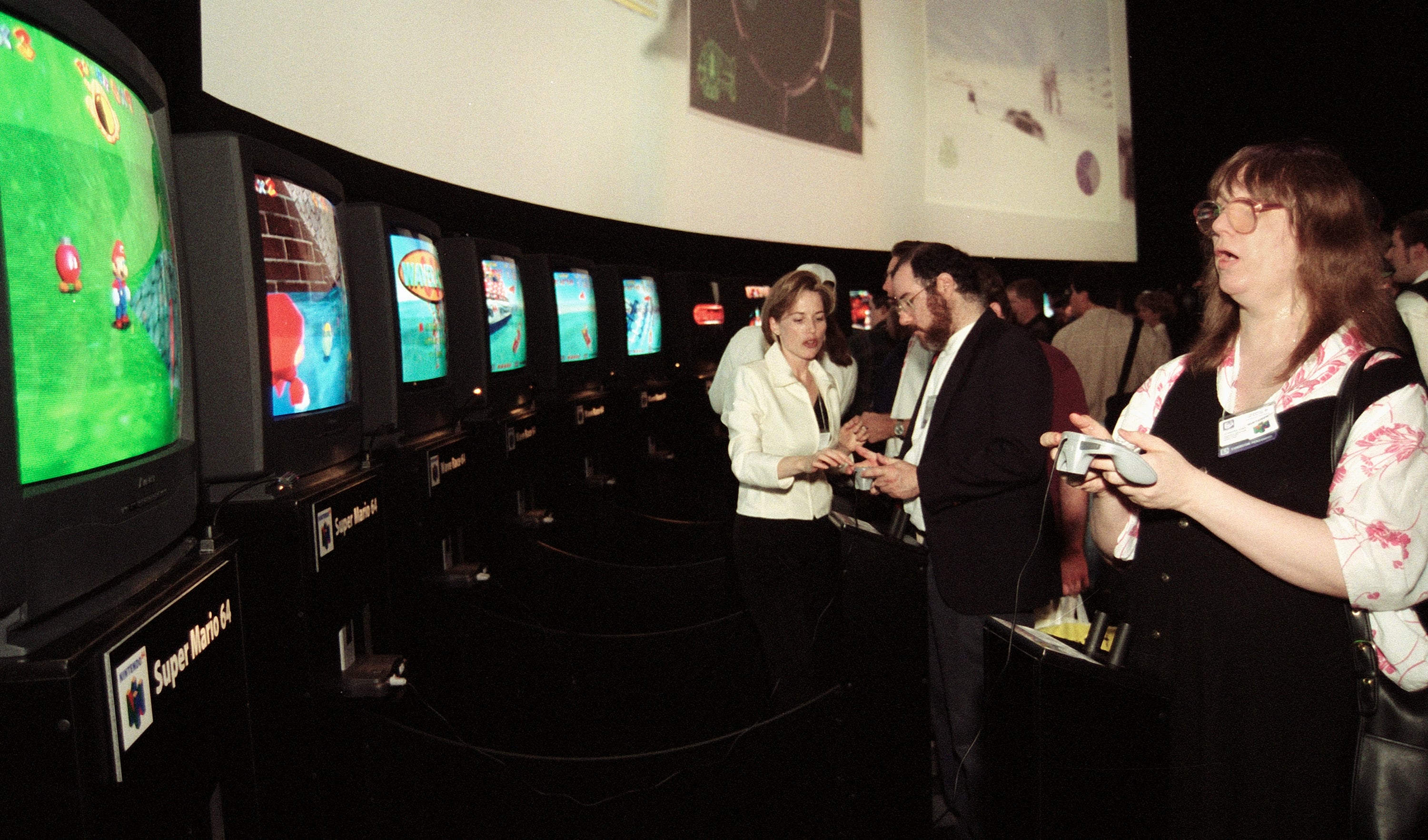 Super Mario 64 en la feria E3 de Los Ángeles en 1996