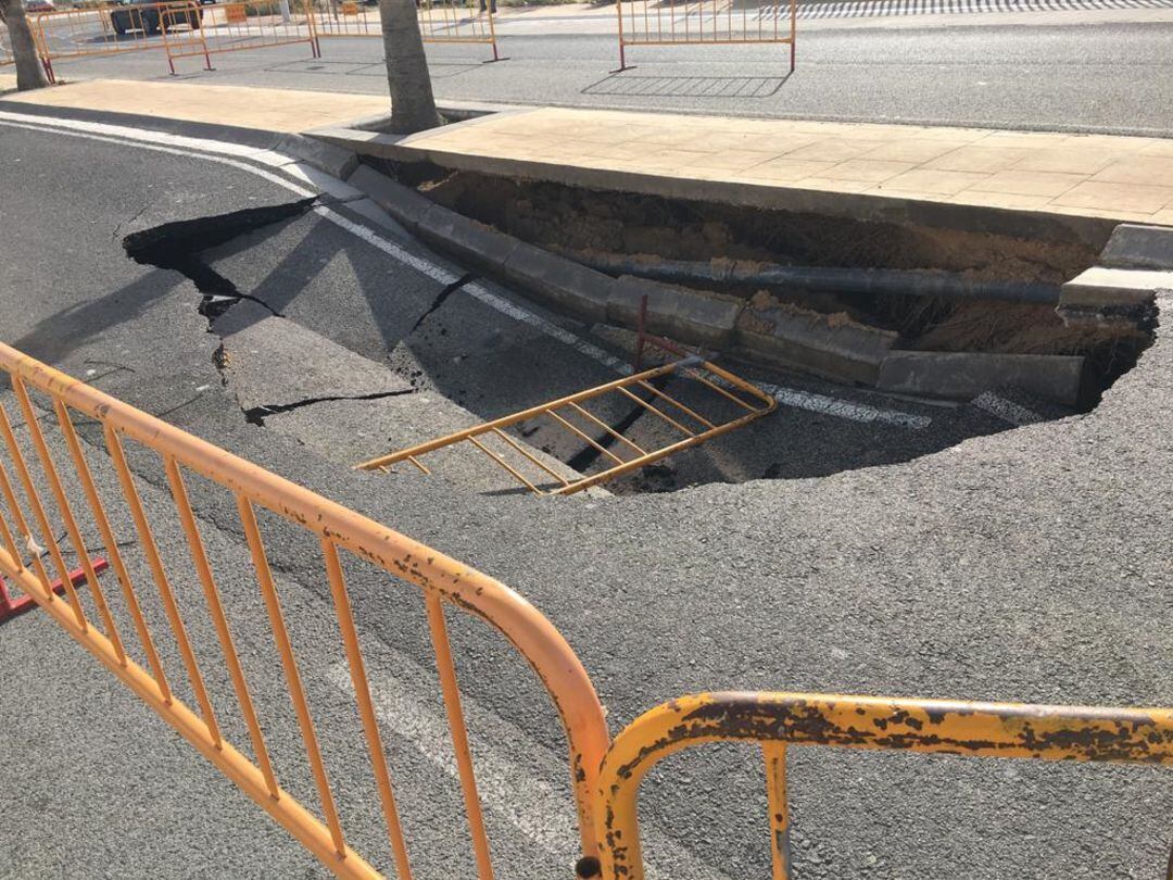 Hundimiento de la calzada