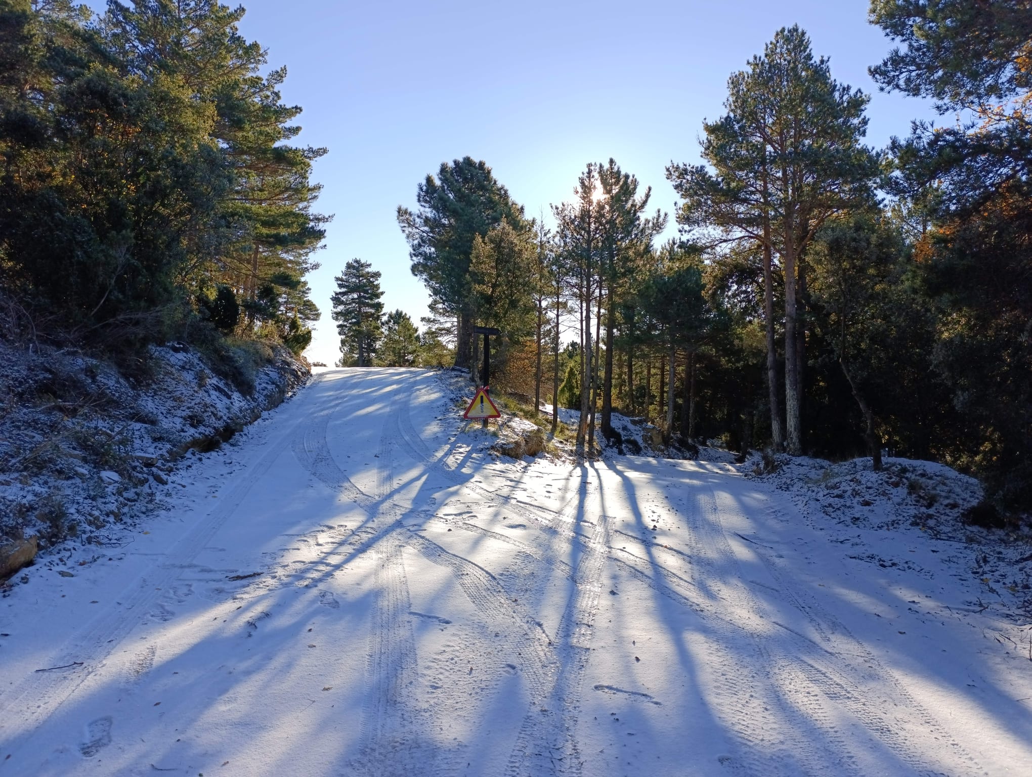 Nevada en la zona del Penyagolosa