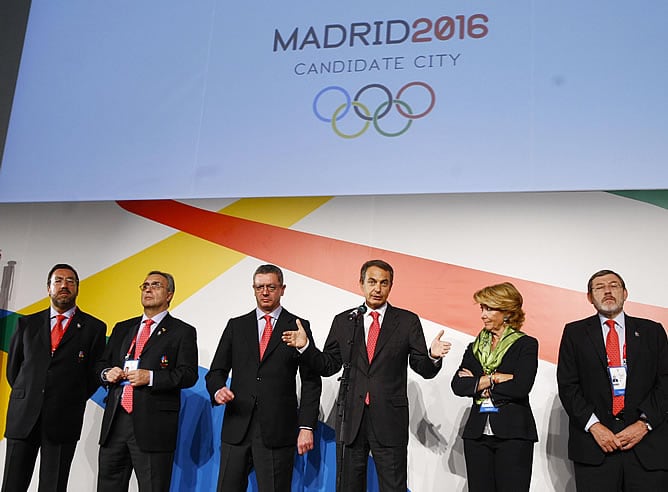 Parte de la delegación española que apoya a Madrid 2016 en Copenhague