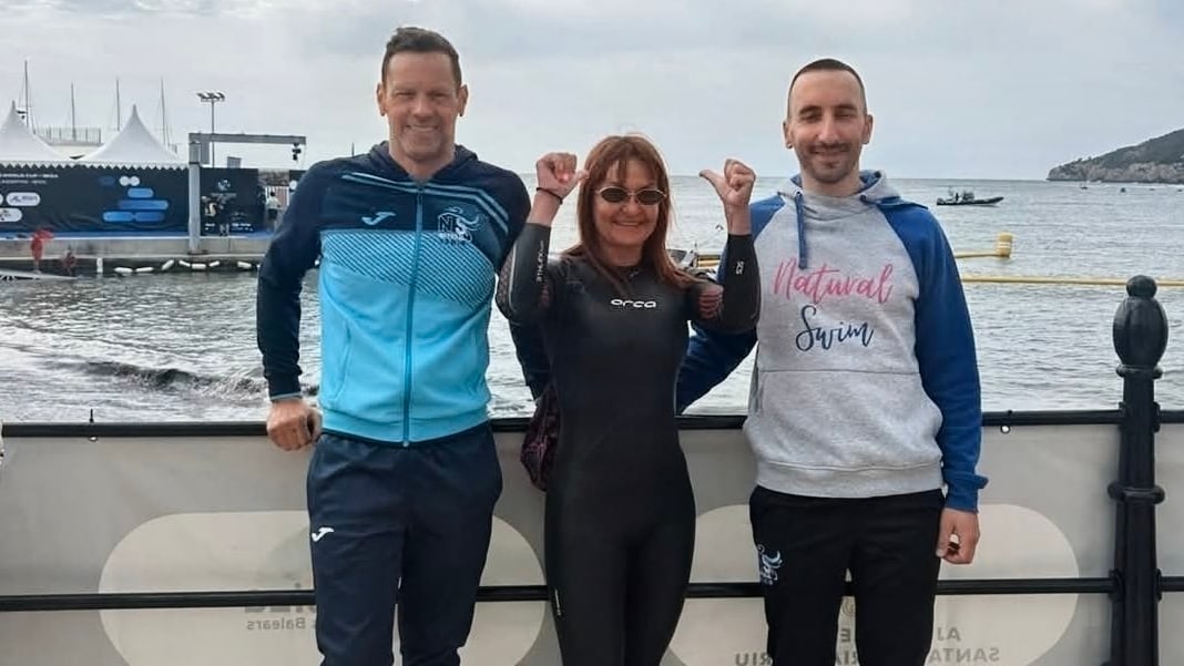 Los tres representantes del Natural Swim Petrer en Ibiza