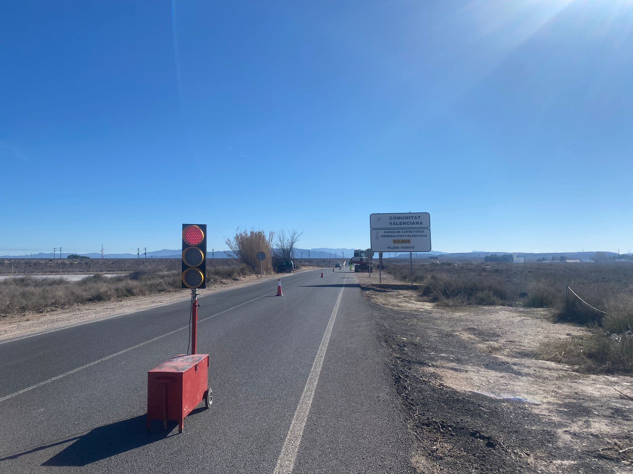 carretera en obras