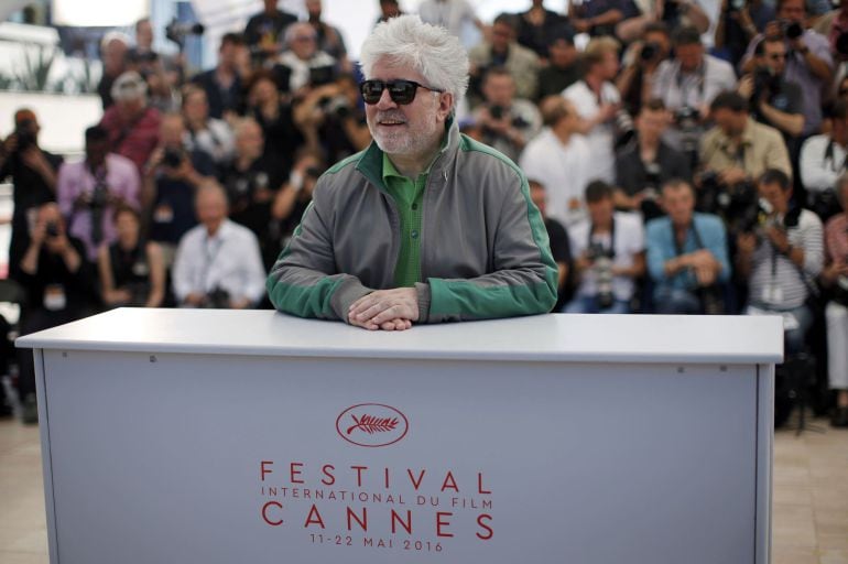 Director Pedro Almodovar poses during a photocall for the film &quot;Julieta&quot; in competition at the 69th Cannes Film Festival in Cannes, France, May 17, 2016. Spanish director Pedro Almodovar has been named president of the jury for the 70th edition of the Can