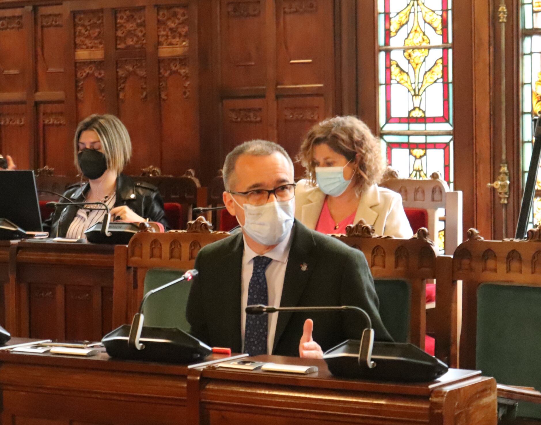 Pablo Fernández, durante su comparecencia en la Junta General del Principado