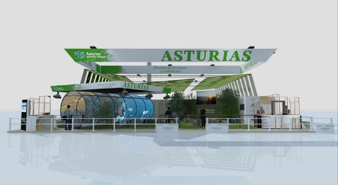 Estand de Asturias en Fitur para la edición de 2021.