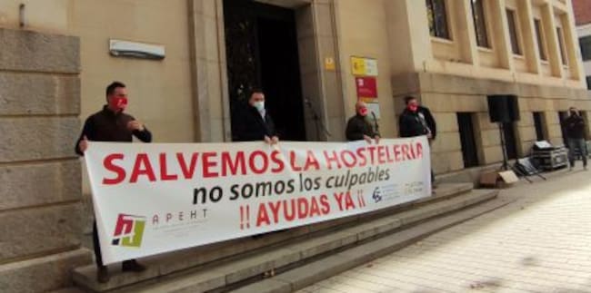 Otra imagen de la protesta