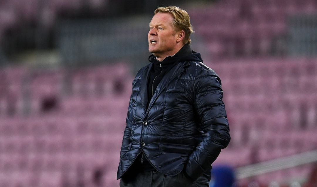 Ronald Koeman, en un partido del FC Barcelona.