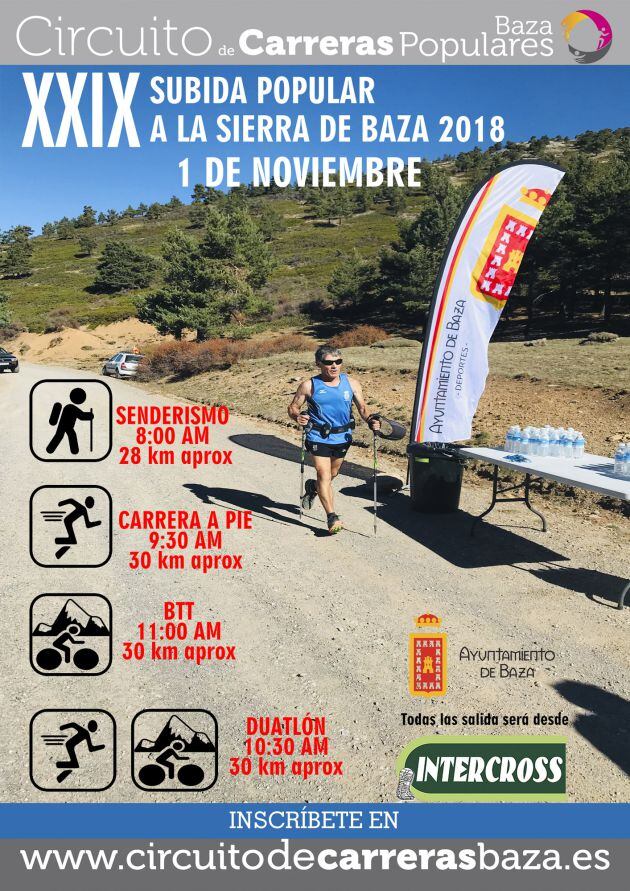 Cartel Subida Sierra de Baza 2018