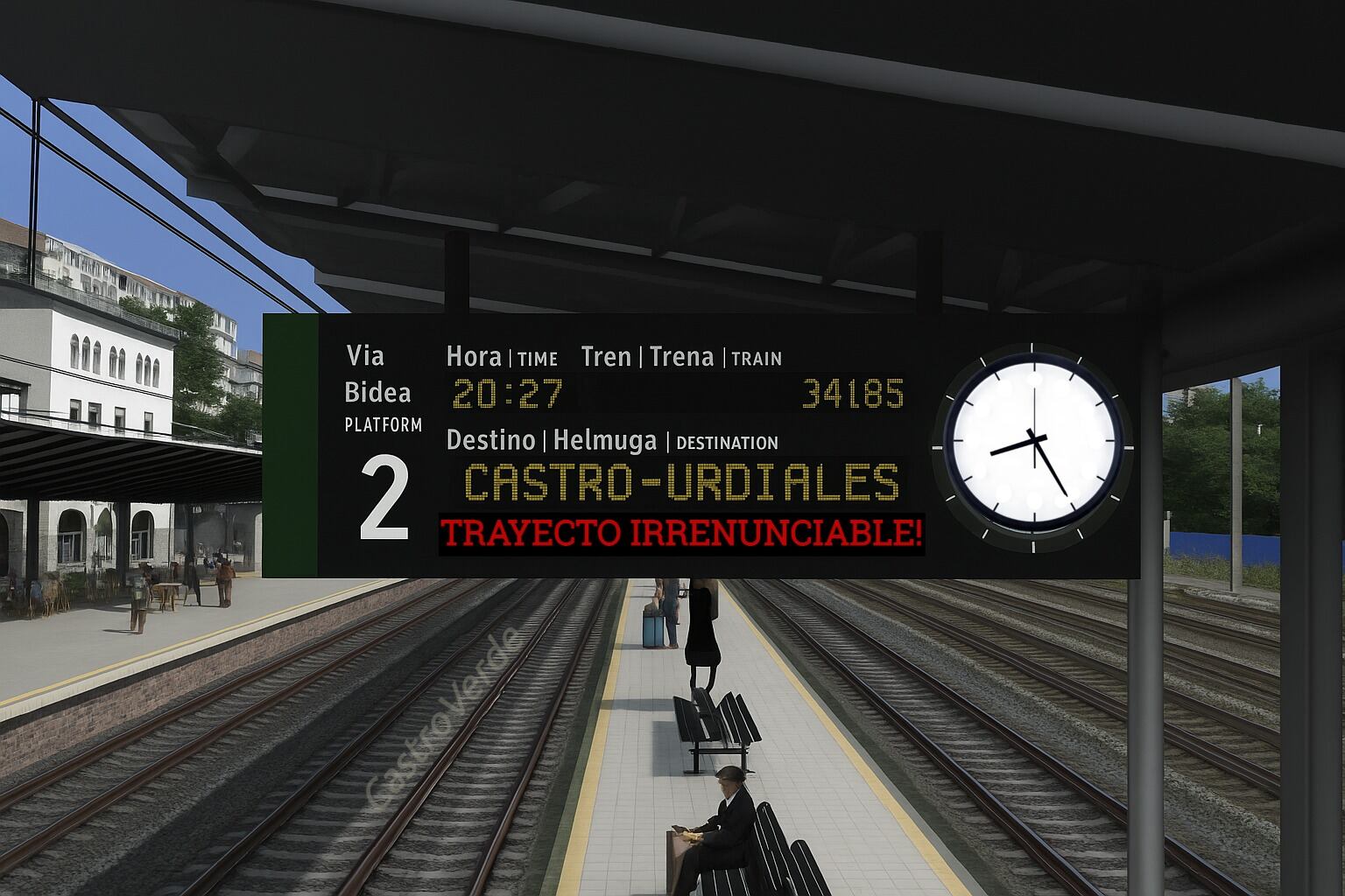 CastroVerde plantea aumentar el número de viajeros en tren en el tramo Castro-Bilbao