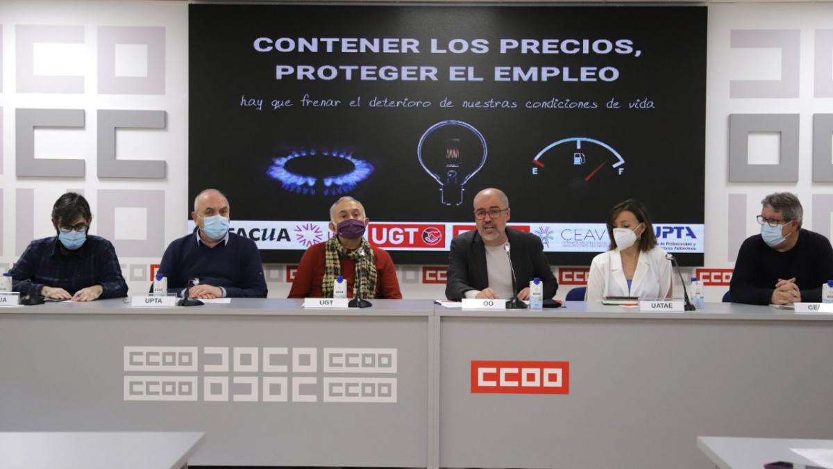 Rueda de prensa de la convocatoria de los paros del 23 de marzo