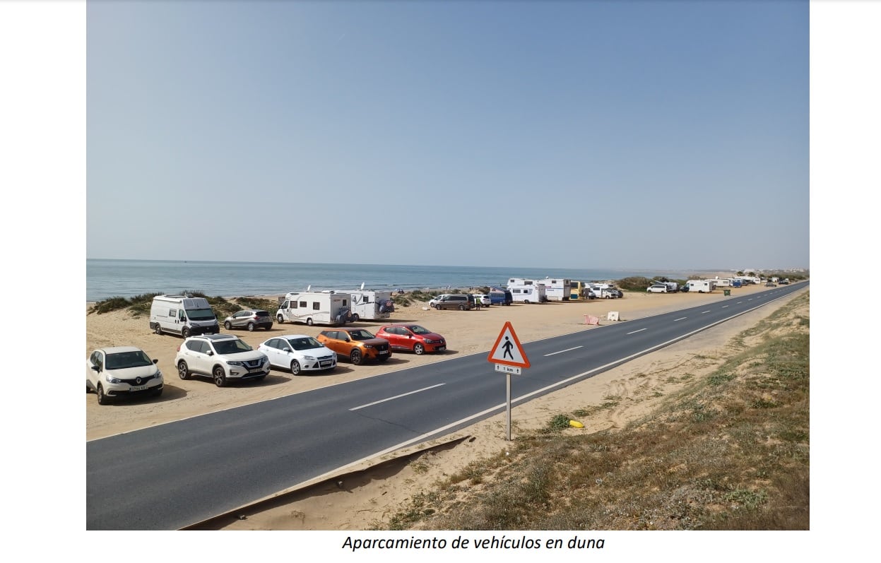 Aparcamientos de la playa de La Bota, Punta Umbría