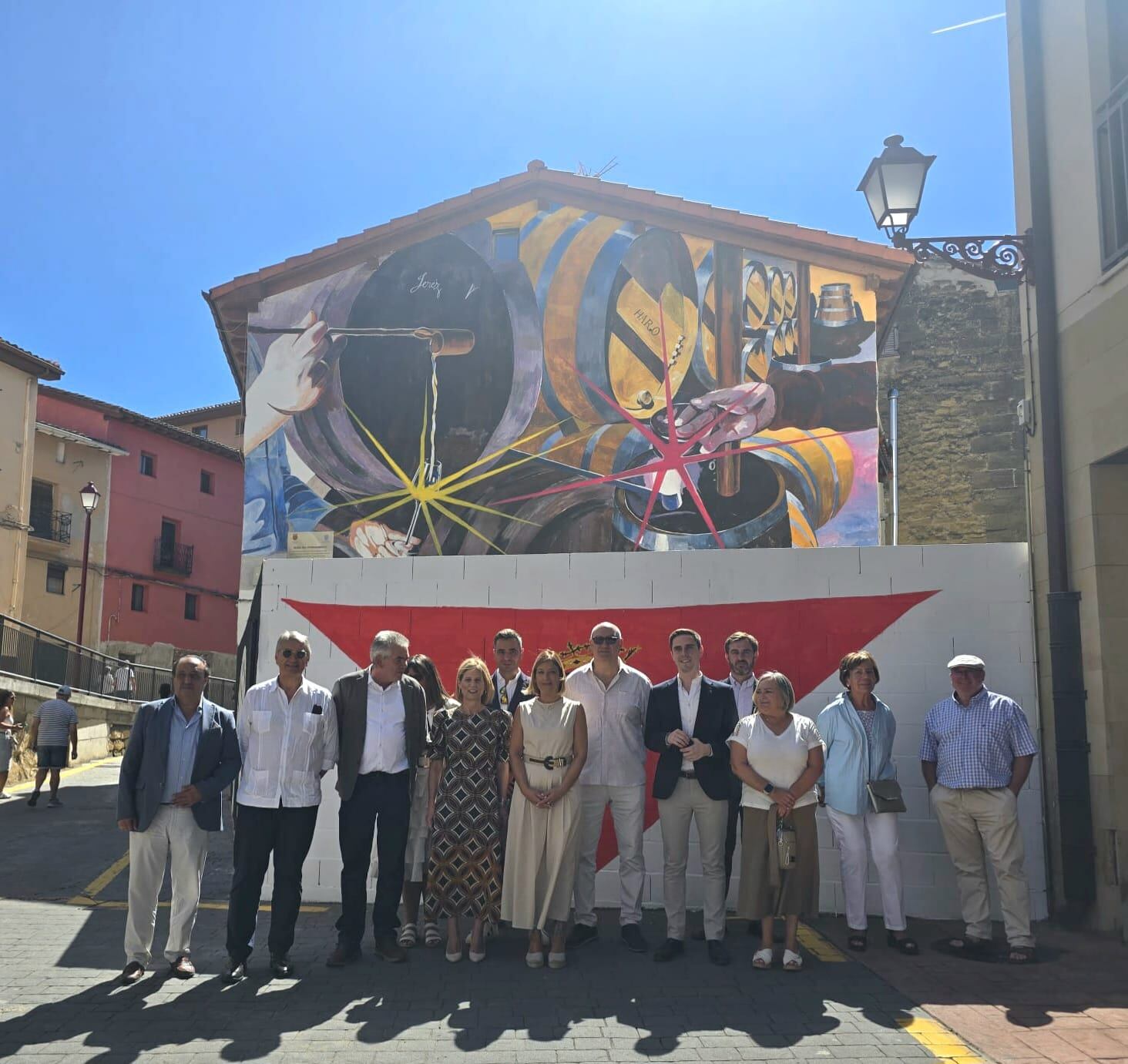 Mural que luce ya en Haro y que refleja su hermanamiento con Jerez