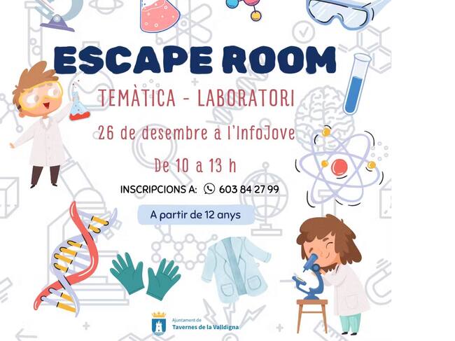 Cartel Escape Room Tavernes de la Valldigna