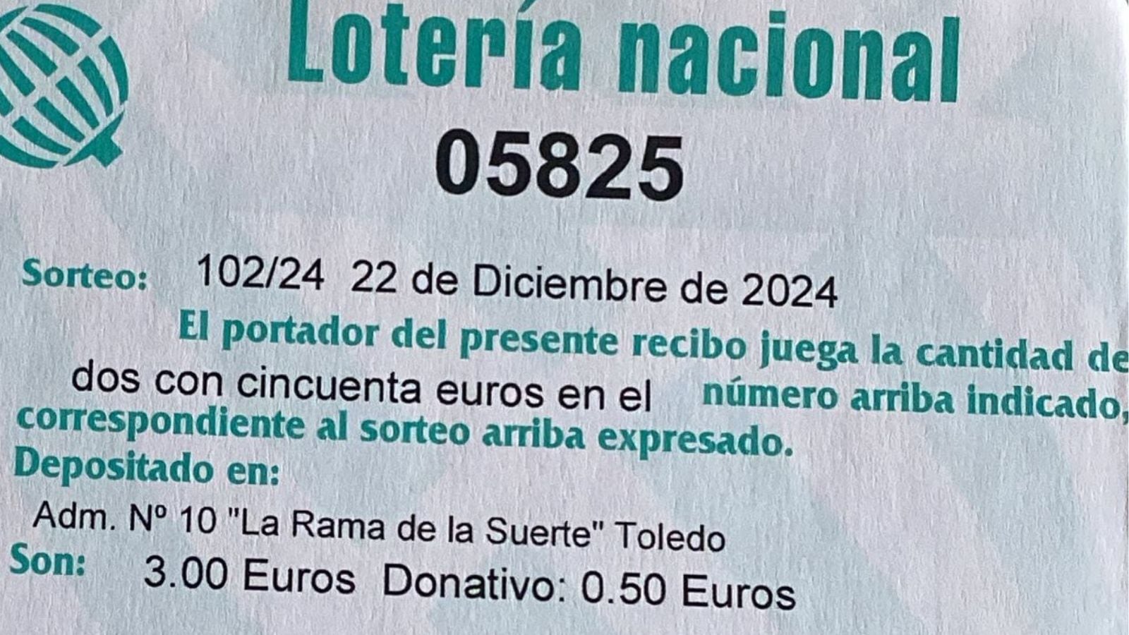 Error en las papeletas de Lotería de Navidad del AMPA IES Azarquiel de Toledo