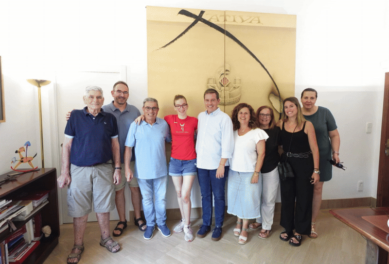 Recepción a Judith Tortosa (Imágenes: Ajuntament de Xàtiva)