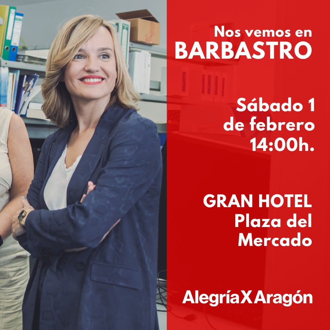 Pilar Alegría se reunirá con militantes en Barbastro