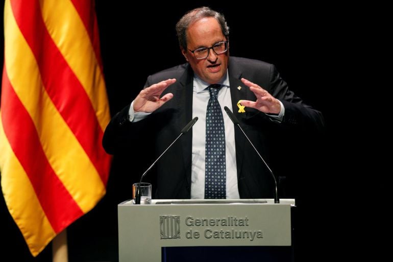 Quim Torra durant la conferència "El nostre moment"