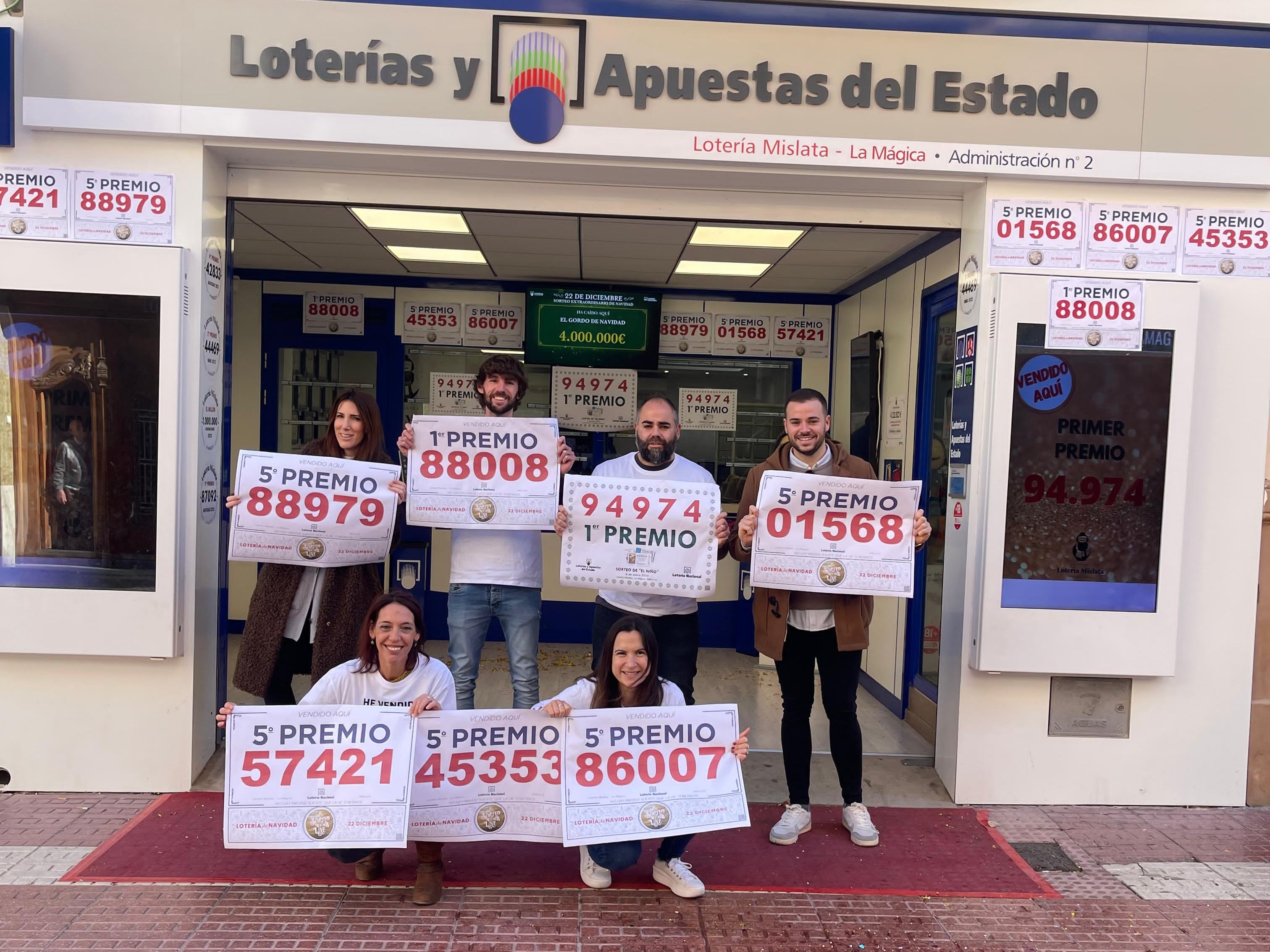 La administración de Lotería número 2 de Mislata ha vendido parte del primer premio de El Niño y varios premios del sorteo de Navidad.