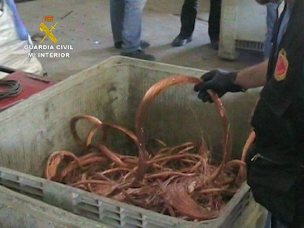 Cae otro grupo de ladrones de cobre que había sustraído una tonelada de este metal