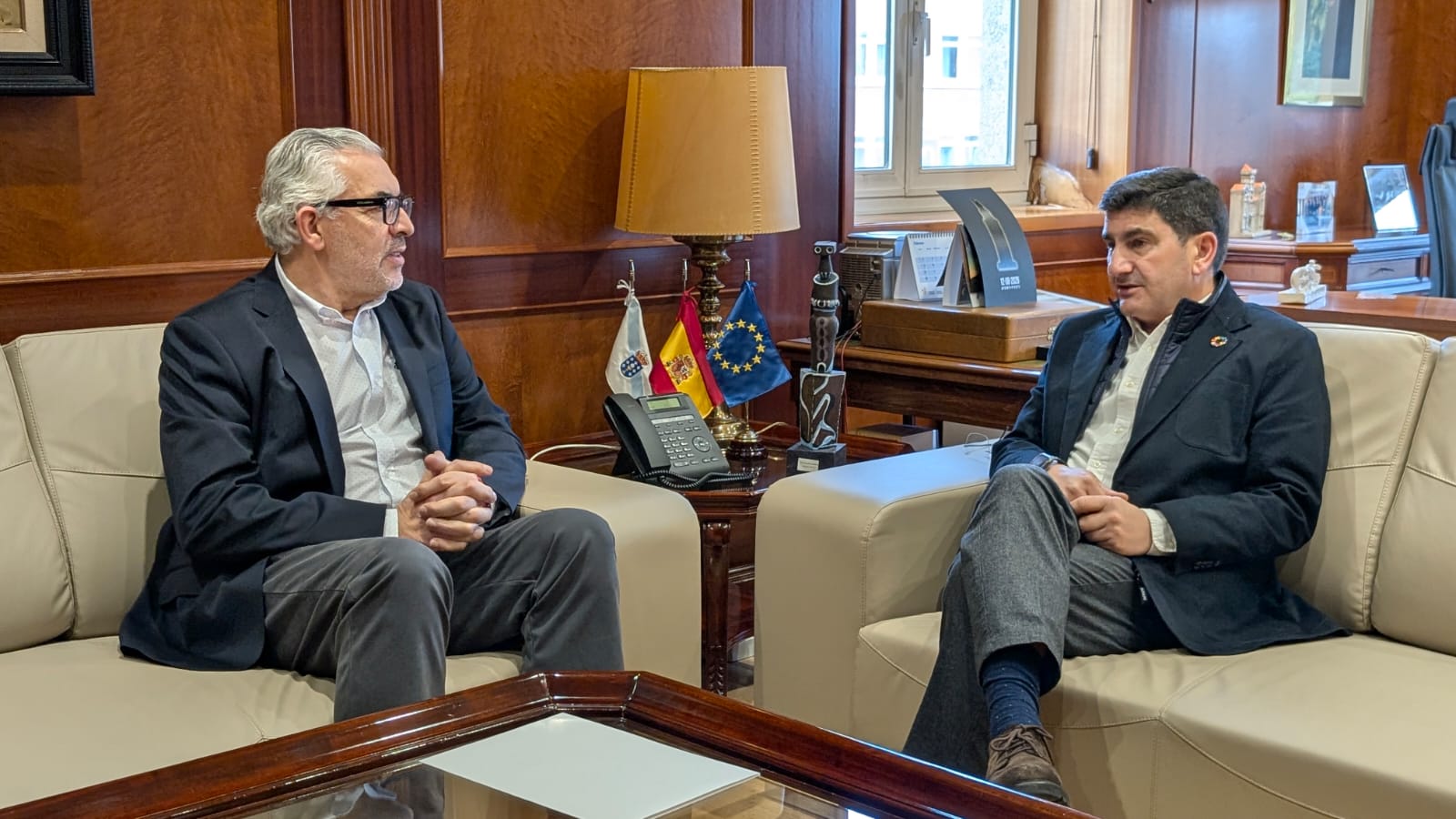 Miguel Fernández con Pedro Blanco