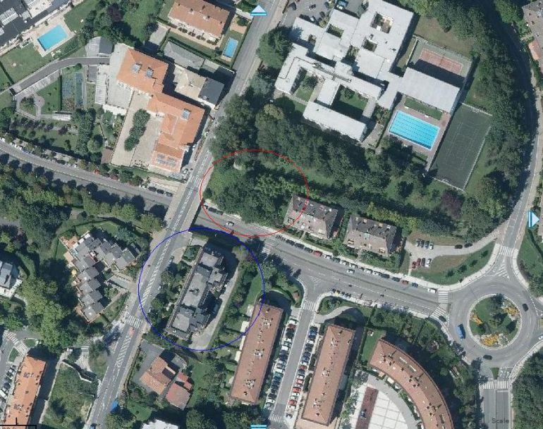 Parcela privada propuesta para el ambulatorio de Aiete