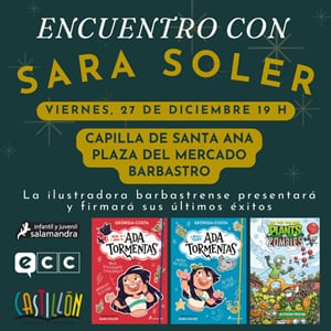 Sara Soler firmará libros el día 27 de diciembre a las19.00 horas