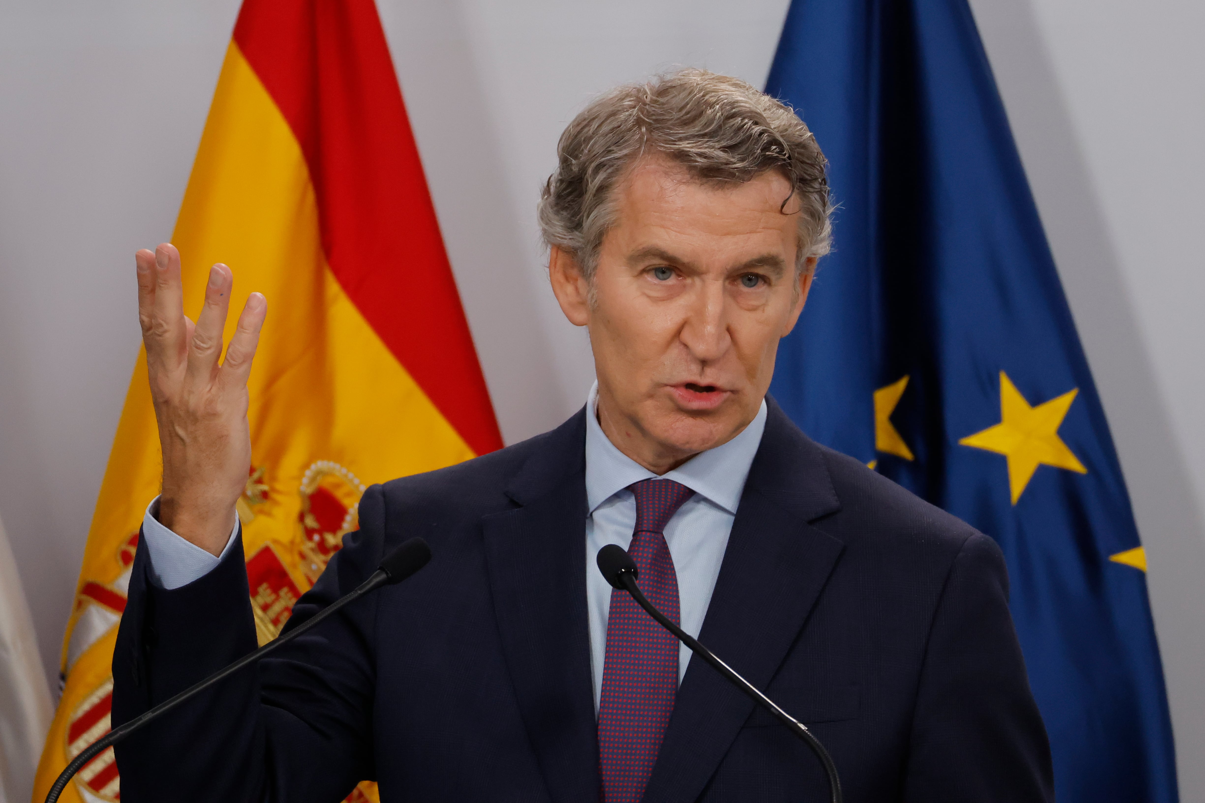 El presidente del Partido Popular, Alberto Núñez Feijóo
